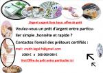 OFFRE DE PRÊT ENTRE PARTICULIER  transparent  et rapide  -  Avez-vous bes