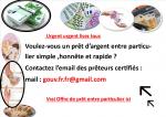 Offre de Prêt Entre Particulier Sérieux en 72H -gouv.fr.fr@gmail.com   Of